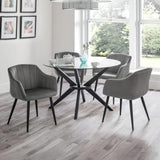 Velvet Dining Chairs in Set Of 2 Scalloped - Hobart