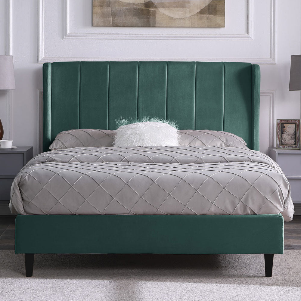 Velvet Double Bed - Amelia
