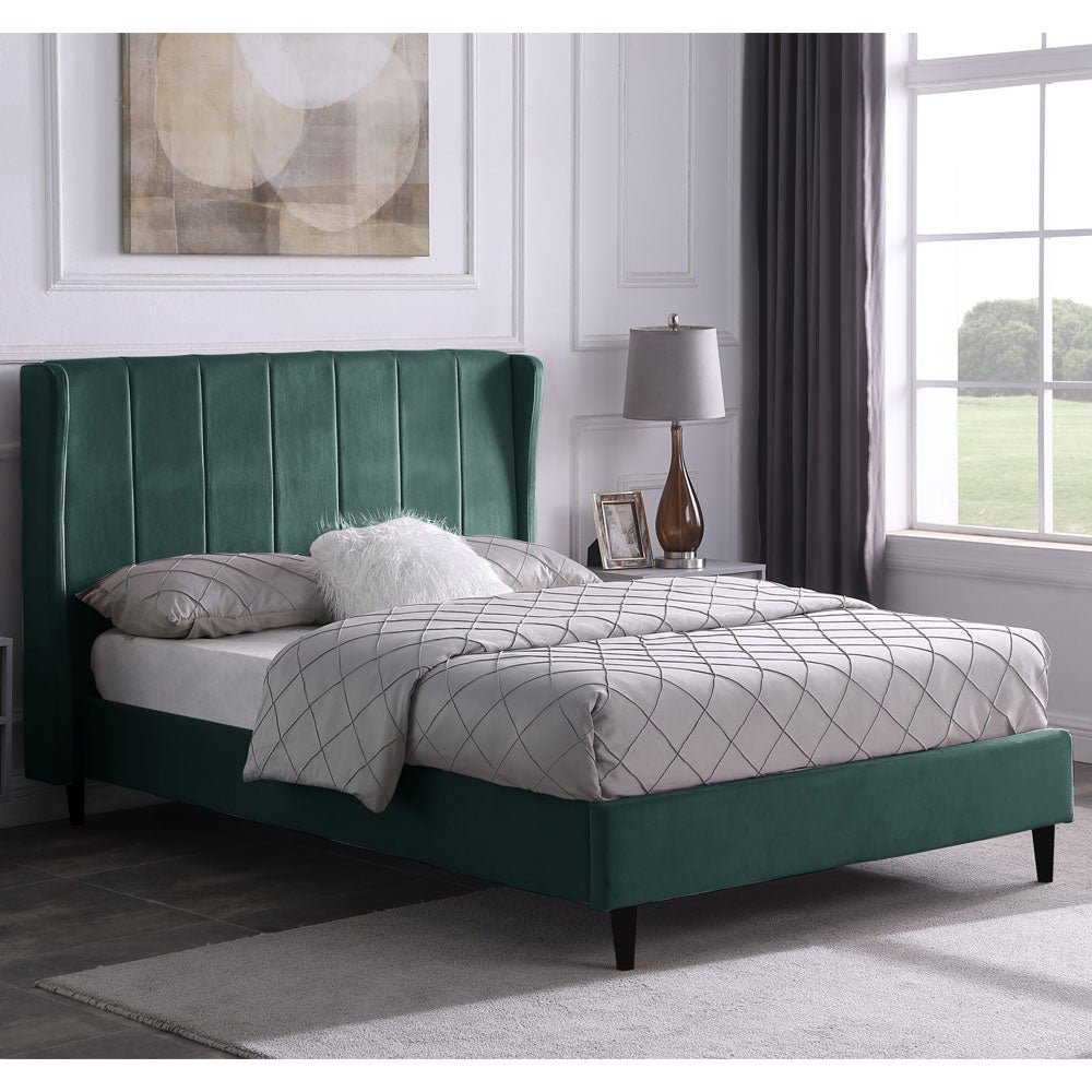 Velvet Double Bed - Amelia
