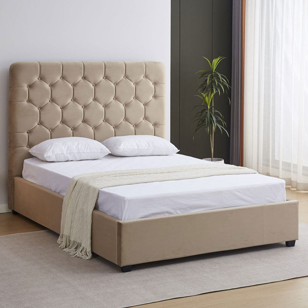 Velvet Double Bed - Madison