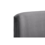 Velvet Double Bed With Curved Headboard - Frida