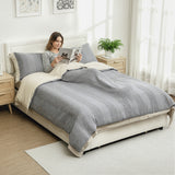Velvet Double Ottoman Storage Bed 140cm Wide With Front Drawer - Velmora