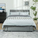 Velvet Double Ottoman Storage Bed 140cm Wide With Front Drawer - Velmora