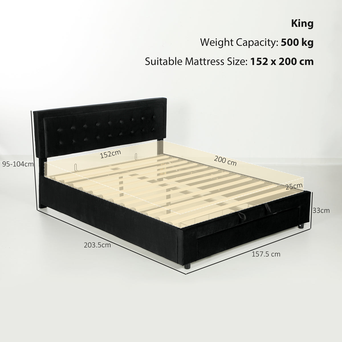Velvet Double Ottoman Storage Bed 157.5cm Wide With Front Drawer - Velmora