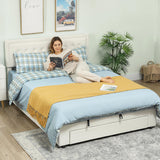 Velvet Double Ottoman Storage Bed 157.5cm Wide With Front Drawer - Velmora