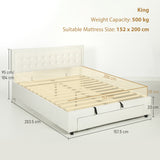 Velvet Double Ottoman Storage Bed 157.5cm Wide With Front Drawer - Velmora