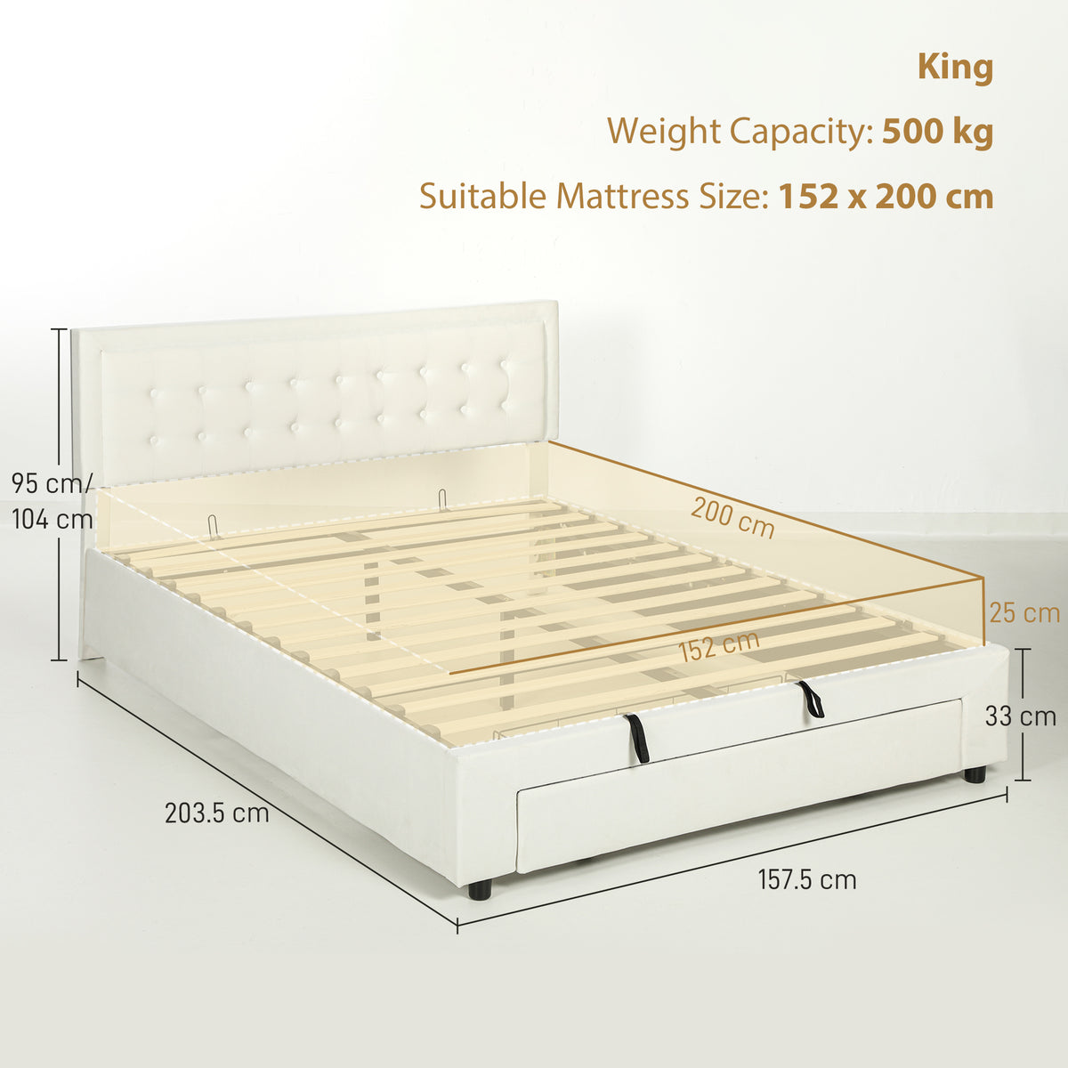 Velvet Double Ottoman Storage Bed 157.5cm Wide With Front Drawer - Velmora