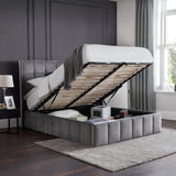 Velvet Double Ottoman Storage Bed - Gatsby