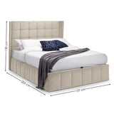 Velvet Double Ottoman Storage Bed - Gatsby