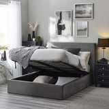 Velvet Double Ottoman Storage Bed - Shoreditch