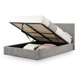Velvet Double Ottoman Storage Bed - Shoreditch