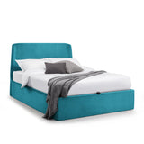 Velvet Double Ottoman Storage Bed With Curved Headboard - Frida