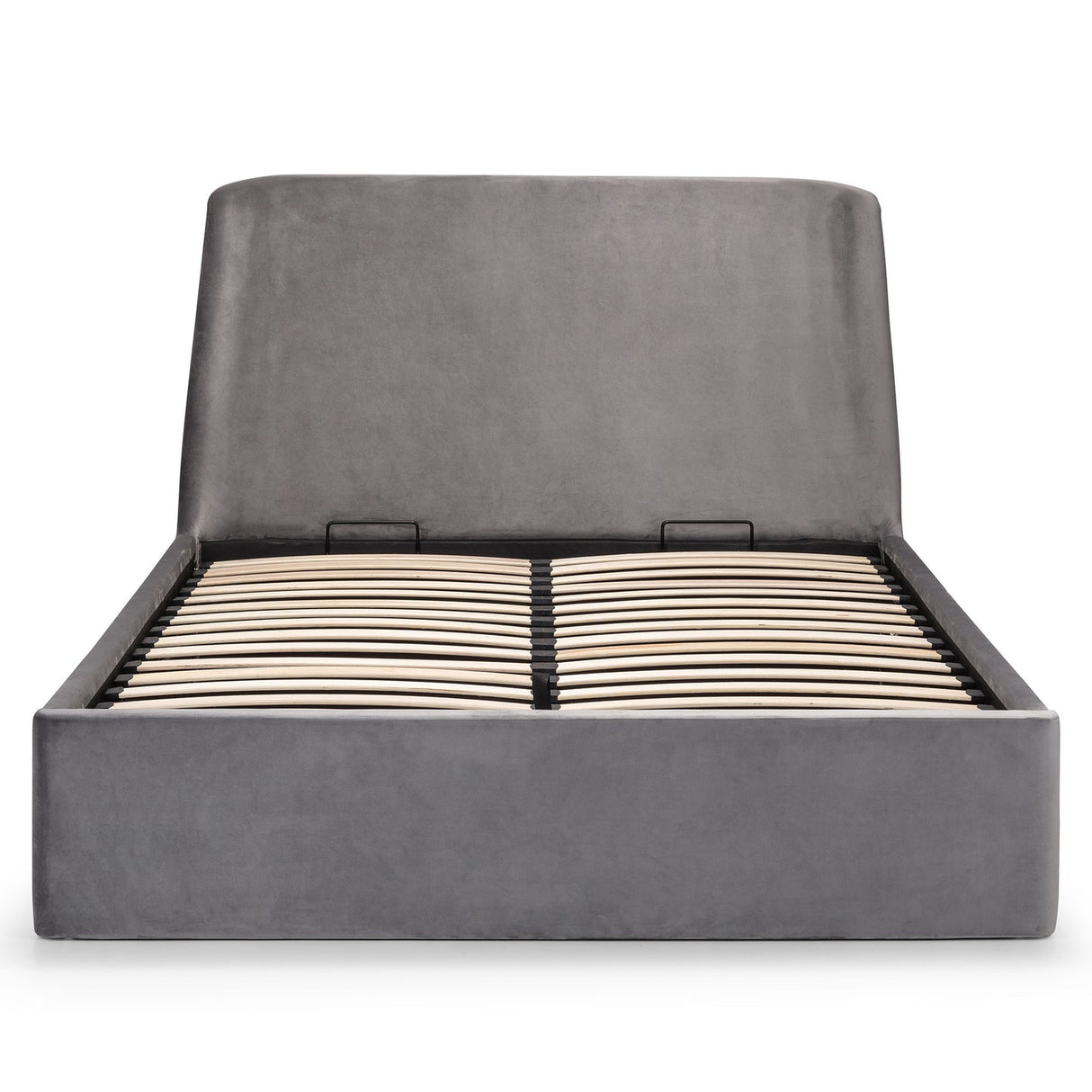 Velvet Double Ottoman Storage Bed With Curved Headboard - Frida