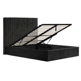 Velvet Double Ottoman Storage Bed With Tall Headboard - Berlin