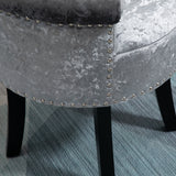 Velvet Dressing Table Stool 50cm Wide With Rubber Wood Legs - Velmora