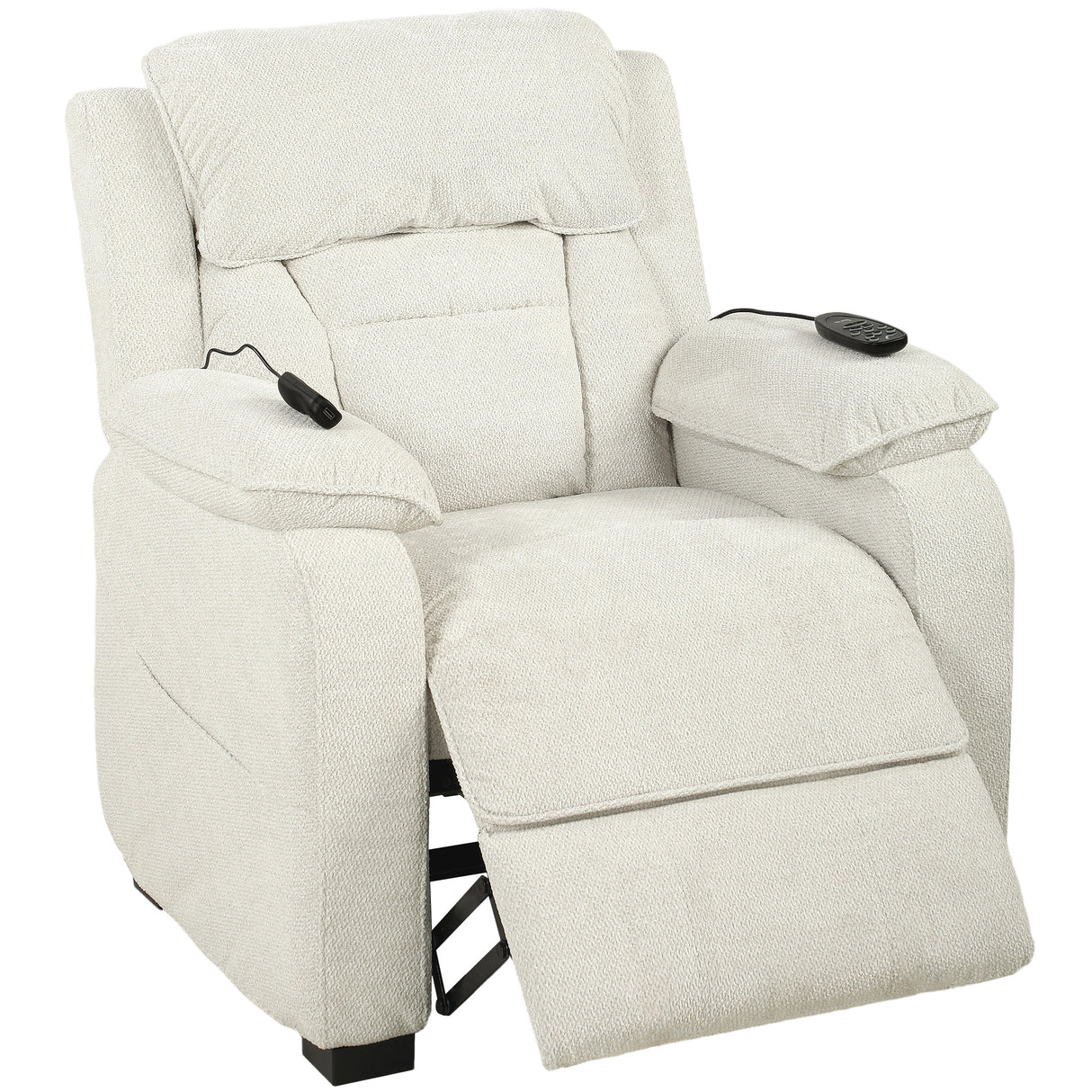 Velvet Electric Recliner Chair 86cm Wide - Velmora