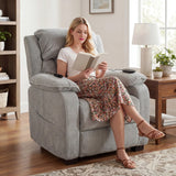 Velvet Electric Recliner Chair 86cm Wide - Velmora