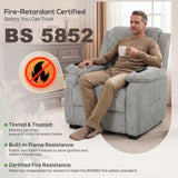 Velvet Electric Recliner Chair 86cm Wide - Velmora