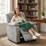 Velvet Electric Recliner Chair 86cm Wide - Velmora