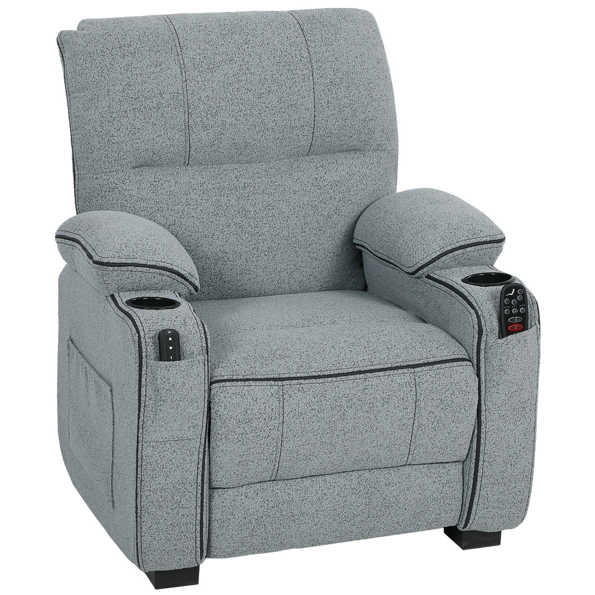 Velvet Electric Recliner Chair 96cm Wide - Velmora
