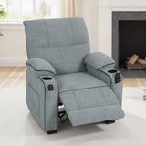 Velvet Electric Recliner Chair 96cm Wide - Velmora