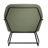 Velvet Fabric Armchair With Black Frame - Charles