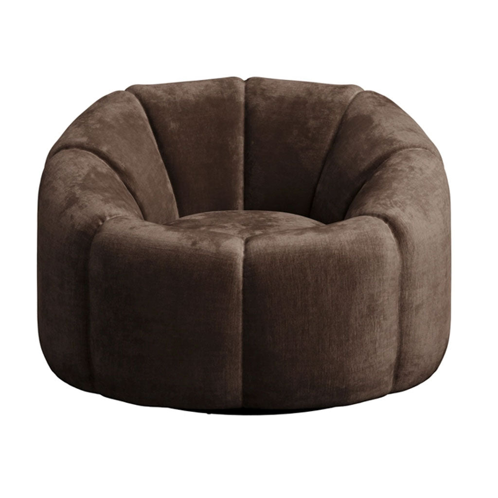 Velvet Fabric Swivel Chair - Nao
