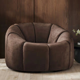 Velvet Fabric Swivel Chair - Nao