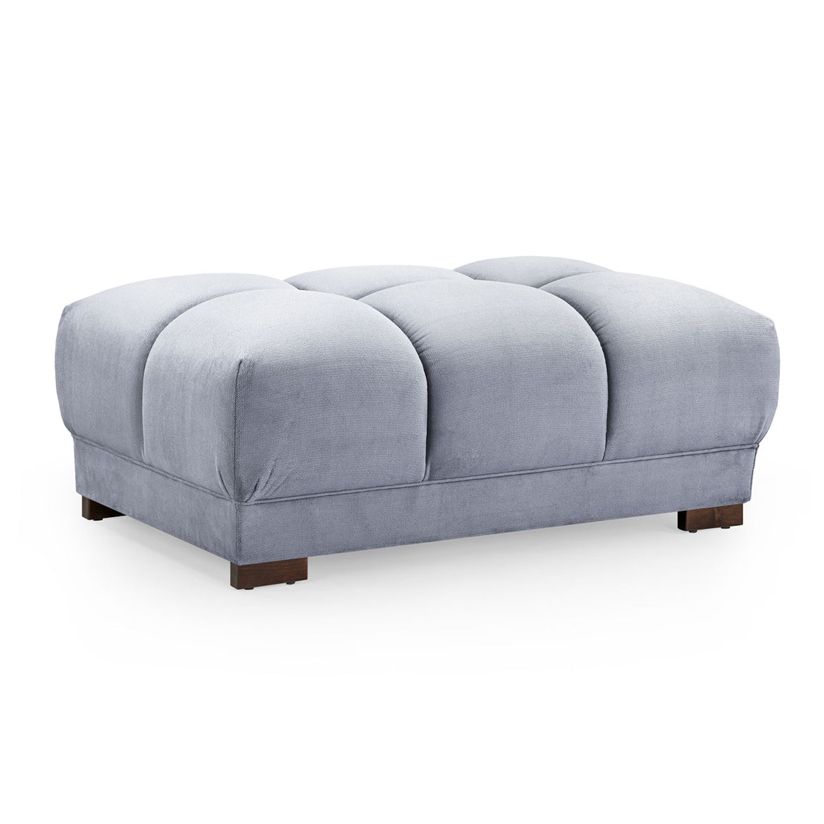 Velvet Footstool - Azzuro