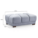 Velvet Footstool - Azzuro