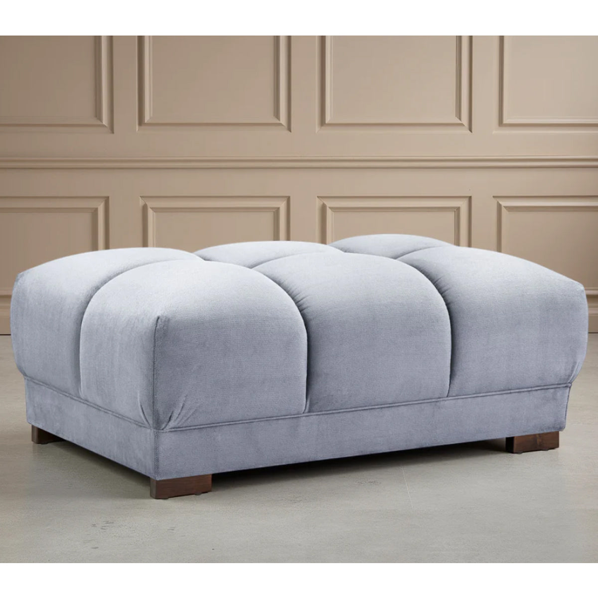 Velvet Footstool - Azzuro