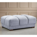 Velvet Footstool - Azzuro