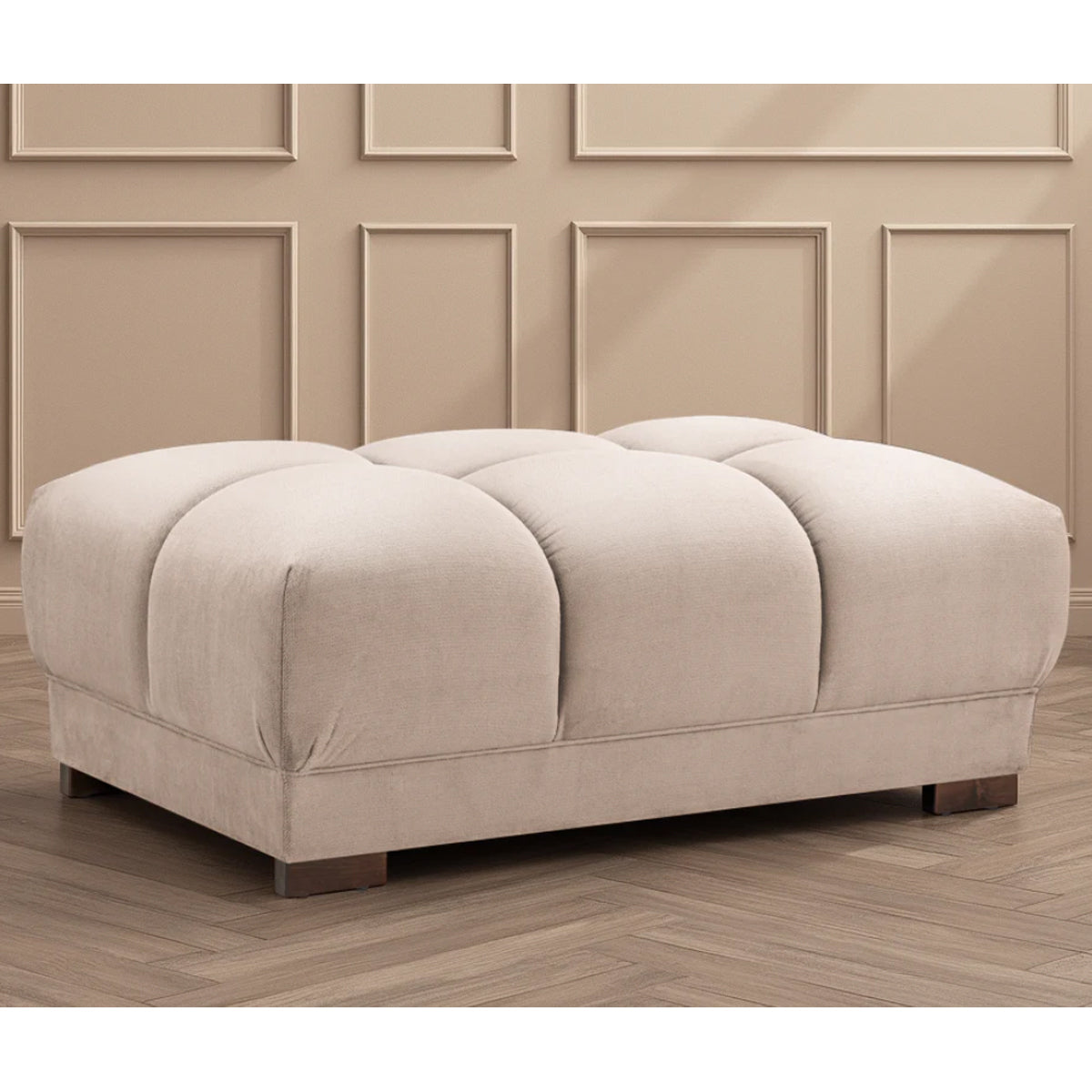 Velvet Footstool - Azzuro