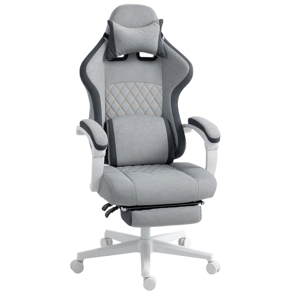 Velvet Gaming Chair 64cm Wide With Headrest - Velmora