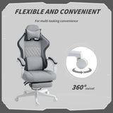 Velvet Gaming Chair 64cm Wide With Headrest - Velmora