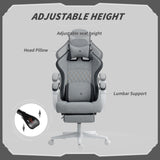 Velvet Gaming Chair 64cm Wide With Headrest - Velmora