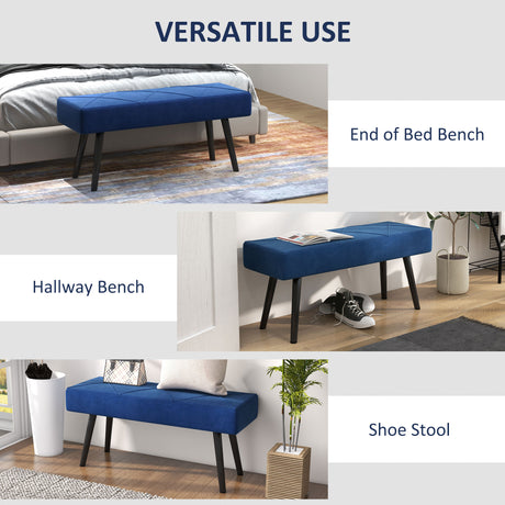 Velvet Hallway Seating Bench 100cm Wide - Velmora