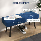 Velvet Hallway Seating Bench 100cm Wide - Velmora