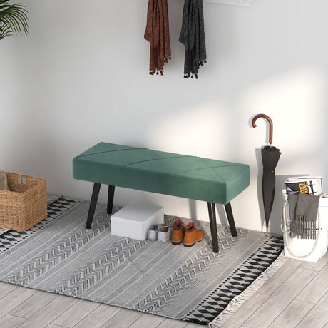 Velvet Hallway Seating Bench 100cm Wide - Velmora