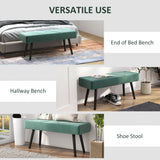 Velvet Hallway Seating Bench 100cm Wide - Velmora