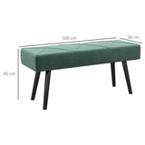 Velvet Hallway Seating Bench 100cm Wide - Velmora