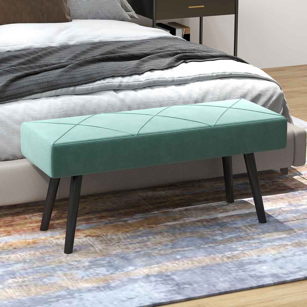 Velvet Hallway Seating Bench 100cm Wide - Velmora