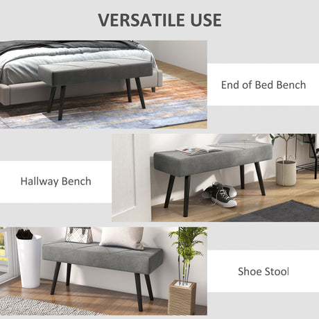 Velvet Hallway Seating Bench 100cm Wide - Velmora