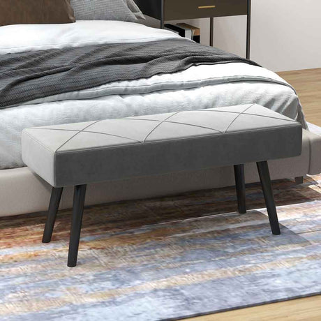 Velvet Hallway Seating Bench 100cm Wide - Velmora