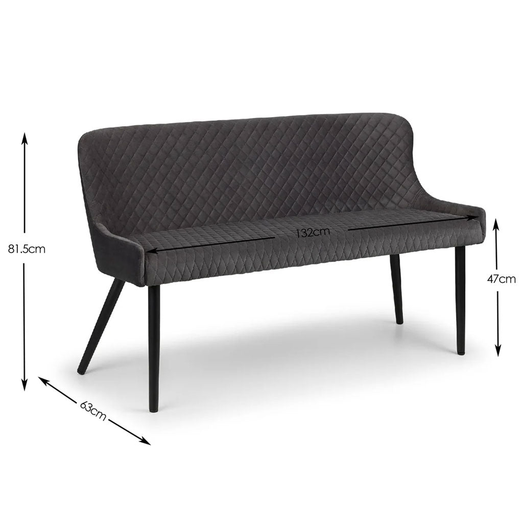 Velvet Hallway Seating Bench High Back - Luxe