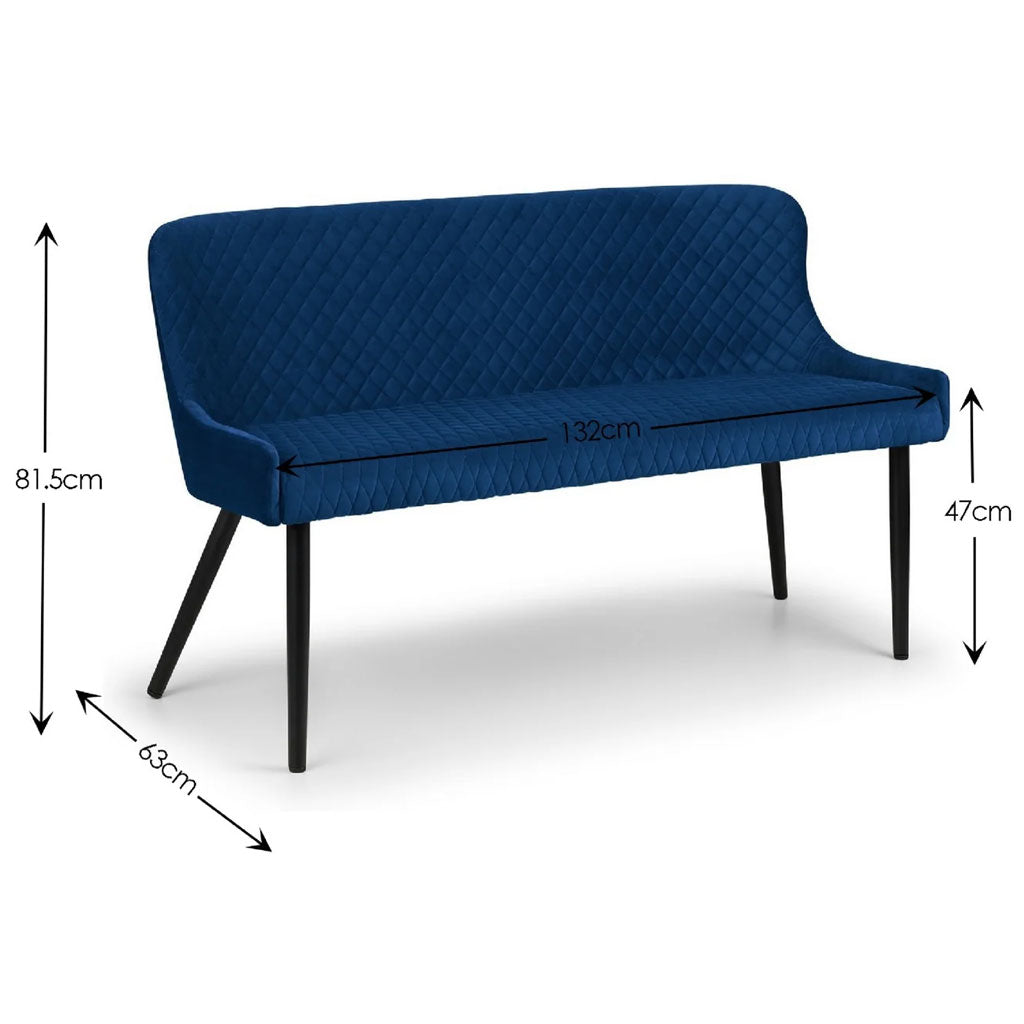 Velvet Hallway Seating Bench High Back - Luxe