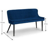 Velvet Hallway Seating Bench High Back - Luxe