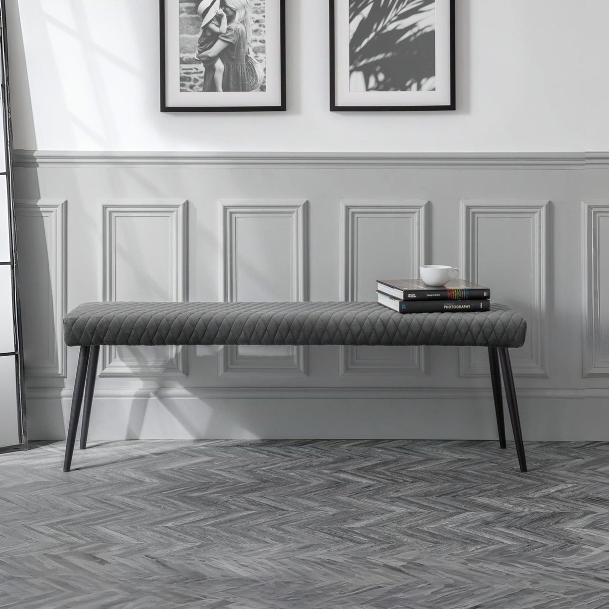 Velvet Hallway Seating Bench - Luxe