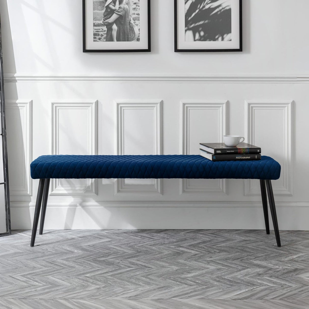 Velvet Hallway Seating Bench - Luxe