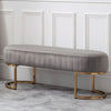 Velvet Hallway Seating Bench With Gold Legs - Harrogate